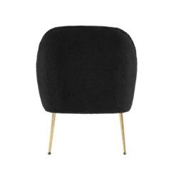 Fauteuil MARCELINO En Tissu Bouclette Anthracite Avec Piètement Doré 11 Fauteuil MARCELINO En Tissu Bouclette Anthracite Avec Piètement Doré -Mobilia Soldes fauteuil marcelino en tissu anthracite avec pieds dore 3