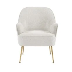 Fauteuil MARCELINO En Tissu Bouclette Blanc Avec Piètement Doré 10 Fauteuil MARCELINO En Tissu Bouclette Blanc Avec Piètement Doré -Mobilia Soldes fauteuil marcelino en tissu blanc avec pieds dore 2