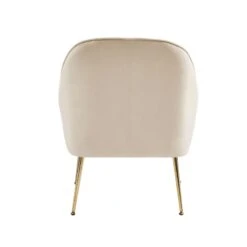 Fauteuil MARCELINO En Velours Beige Avec Piètement Doré 11 Fauteuil MARCELINO En Velours Beige Avec Piètement Doré -Mobilia Soldes fauteuil marcelino en velours beige avec pieds dore 3