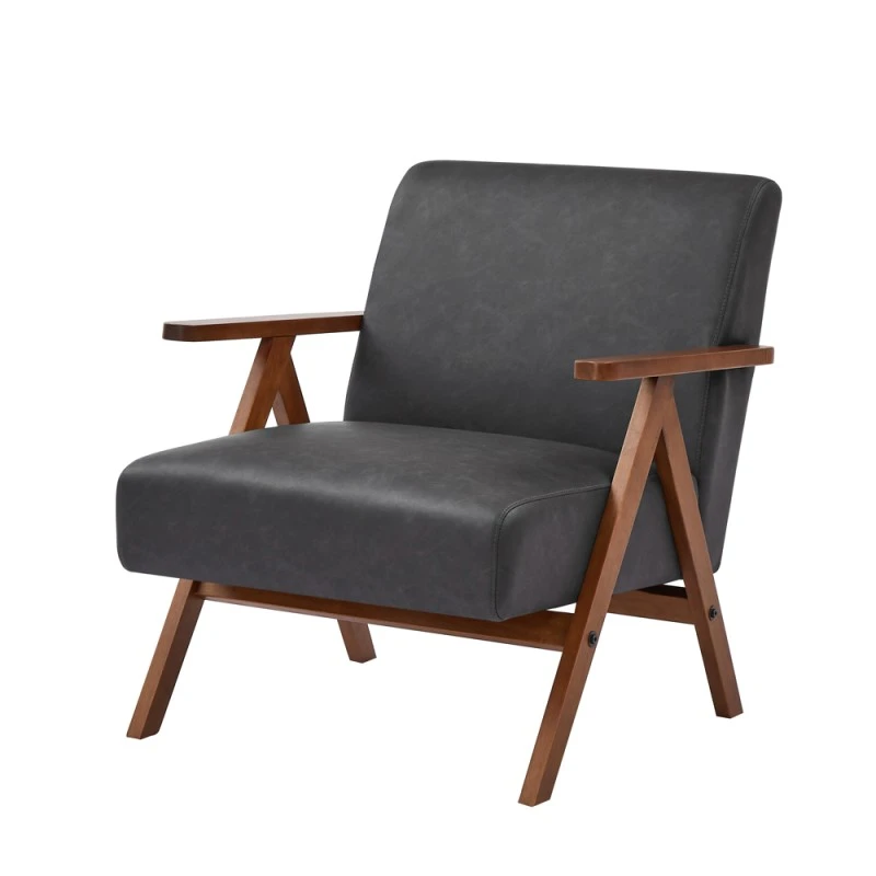 Fauteuil OSLO En PU Noir 4 Fauteuil OSLO En PU Noir – Image 2