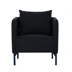 Fauteuil PANTONE Tissu Bleu Nuit Avec Piètement Métal Bleu Nuit -Mobilia Soldes fauteuil pantone tissu bleu avec pietement metal bleu 2