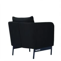 Fauteuil PANTONE Tissu Bleu Nuit Avec Piètement Métal Bleu Nuit -Mobilia Soldes fauteuil pantone tissu bleu avec pietement metal bleu 3