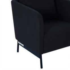 Fauteuil PANTONE Tissu Bleu Nuit Avec Piètement Métal Bleu Nuit -Mobilia Soldes fauteuil pantone tissu bleu avec pietement metal bleu 4