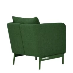 Fauteuil PANTONE Tissu Vert Olive Avec Piètement Métal Vert Olive -Mobilia Soldes fauteuil pantone tissu vert avec pietement metal vert 3