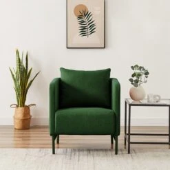 Fauteuil PANTONE Tissu Vert Olive Avec Piètement Métal Vert Olive -Mobilia Soldes fauteuil pantone tissu vert avec pietement metal vert 6