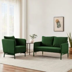 Fauteuil PANTONE Tissu Vert Olive Avec Piètement Métal Vert Olive -Mobilia Soldes fauteuil pantone tissu vert avec pietement metal vert 7