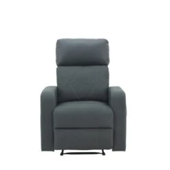 Fauteuil Relax CARLA En PU Noir Et Tissu Gris Avec Fonction électrique -Mobilia Soldes fauteuil relax carla en pu noir et tissu gris avec fonction electrique 2