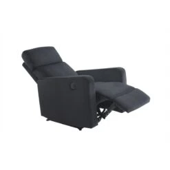 Fauteuil Relax LOVA Large En Velours Noir Avec Fonction électrique -Mobilia Soldes fauteuil relax lova large en velours noir avec fonction electrique 4