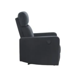 Fauteuil Relax LOVA Large En Velours Noir Avec Fonction électrique -Mobilia Soldes fauteuil relax lova large en velours noir avec fonction electrique 5