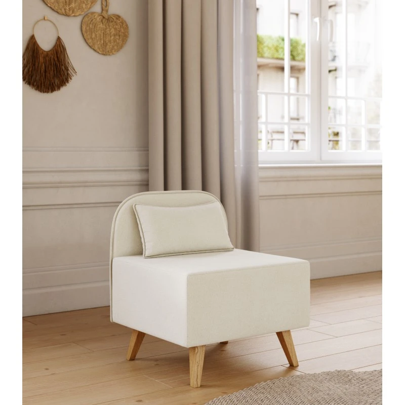 Fauteuil SARAH En Tissu Beige 6 Fauteuil SARAH En Tissu Beige – Image 4