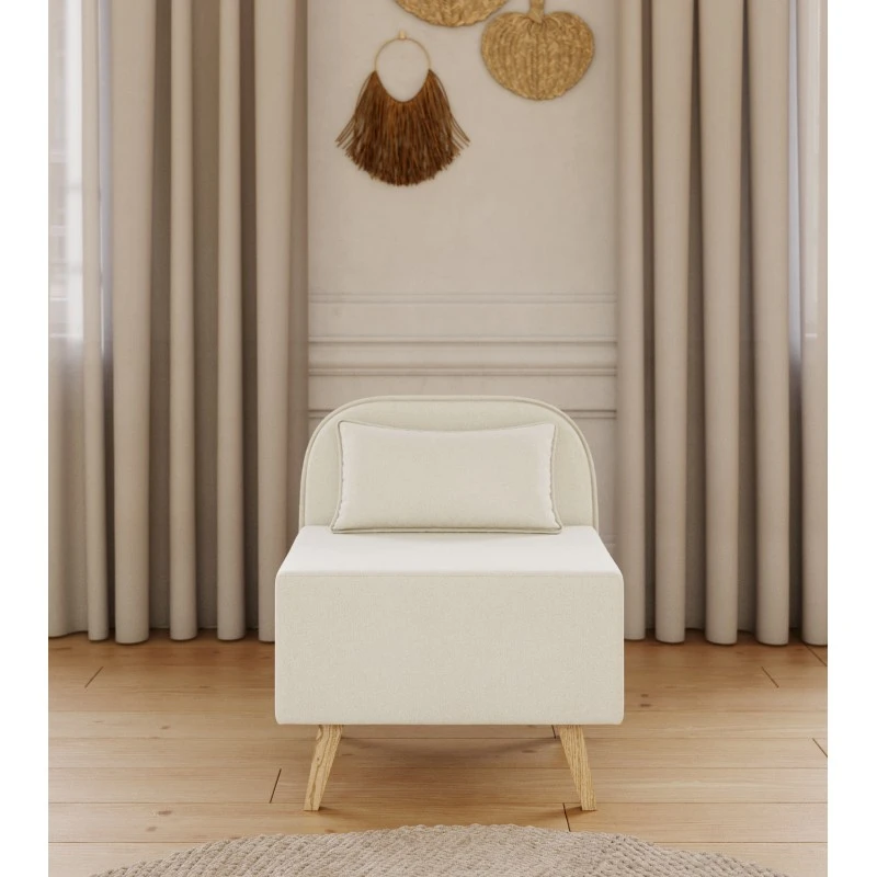 Fauteuil SARAH En Tissu Beige 3 Fauteuil SARAH En Tissu Beige