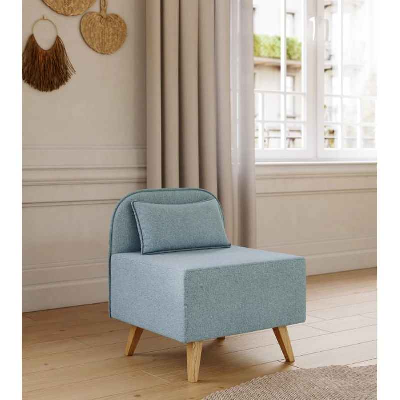 Fauteuil SARAH En Tissu Bleu Clair 8 Fauteuil SARAH En Tissu Bleu Clair – Image 6