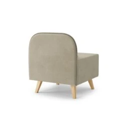 Fauteuil SARAH En Tissu Grège -Mobilia Soldes fauteuil sarah en tissu grege 3