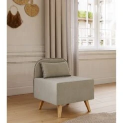 Fauteuil SARAH En Tissu Grège -Mobilia Soldes fauteuil sarah en tissu grege 5