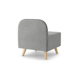 Fauteuil SARAH En Tissu Gris -Mobilia Soldes fauteuil sarah en tissu gris 3