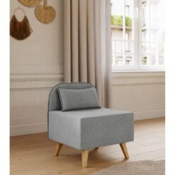 Fauteuil SARAH En Tissu Gris -Mobilia Soldes fauteuil sarah en tissu gris 5