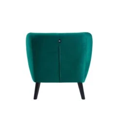 Fauteuil SCANDI En Velours Vert Avec Pieds En Bois -Mobilia Soldes fauteuil scandi velours vert 79 x 82 cm 3