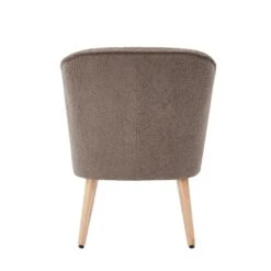 Fauteuil TIVOLI Tissu Bouclette Taupe -Mobilia Soldes fauteuil tivoli en teddy taupe 3