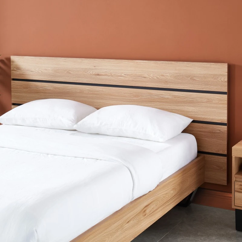 Lit FELIX Effet Chêne Et Métal Noir 140x190 Sommier Inclus 7 Lit FELIX Effet Chêne Et Métal Noir 140x190 Sommier Inclus – Image 5