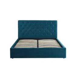Lit Double Avec Coffre HUBERT Velours Bleu Paon 160x200 Sommier Inclus 17 Lit Double Avec Coffre HUBERT Velours Bleu Paon 160x200 Sommier Inclus -Mobilia Soldes hubertco160bu lit coffre velours bleu capitonne sommier et tete de lit 160x200 8