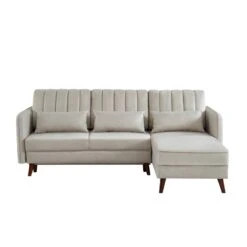 Canapé D'angle IDAHO En Tissu Sable Convertible -Mobilia Soldes idahoancvtxsable canape angle 4