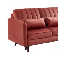 Canapé D'angle IDAHO En Tissu Terracotta Avec Angle Convertible 15 Canapé D'angle IDAHO En Tissu Terracotta Avec Angle Convertible -Mobilia Soldes idahoancvtxterra canape angle 6