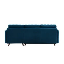 Canapé D'angle IDAHO En Velours Bleu Convertible -Mobilia Soldes idahoancvvvbleu canape angle 5