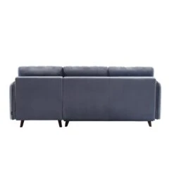 Canapé D'angle IDAHO En Velours Gris Convertible -Mobilia Soldes idahoancvvvgr canape angle 4
