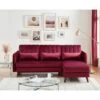 Canapé D'angle IDAHO En Velours Rouge Bordeaux Convertible -Mobilia Soldes idahoancvvvrg canape angle