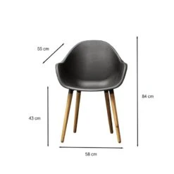 Lot 4 Chaises De Jardin KIRA En Plastique Et Pieds Bois Coloris Noir 11 Lot 4 Chaises De Jardin KIRA En Plastique Et Pieds Bois Coloris Noir -Mobilia Soldes kira4nr lot 4 chaises noir 2