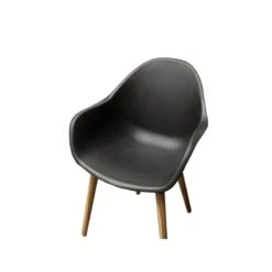 Lot 4 Chaises De Jardin KIRA En Plastique Et Pieds Bois Coloris Noir 12 Lot 4 Chaises De Jardin KIRA En Plastique Et Pieds Bois Coloris Noir -Mobilia Soldes kira4nr lot 4 chaises noir 3