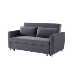 Canapé Droit LAURA En Velours Gris Convertible 3 Places 10 Canapé Droit LAURA En Velours Gris Convertible 3 Places -Mobilia Soldes laura3vvgr canape gris 2