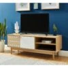 Meuble Tv LEIKA Blanc Et Effet Chêne 2 Portes 120cm 1 Meuble Tv LEIKA Blanc Et Effet Chêne 2 Portes 120cm -Mobilia Soldes leika02 mtv blch