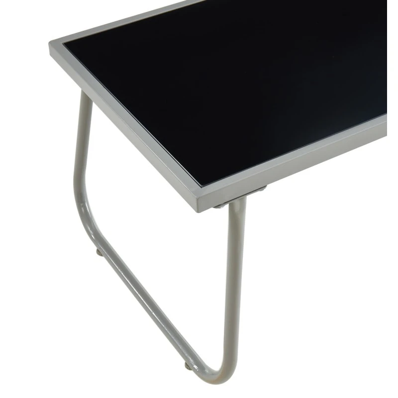 Salon De Jardin LISBOA En Acier Et Textilène Noir 4 Places 7 Salon De Jardin LISBOA En Acier Et Textilène Noir 4 Places – Image 5