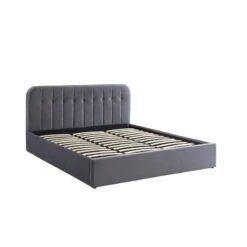 Lit Coffre ANDRE Velours Gris Anthracite Sommier 180x200 Inclus 15 Lit Coffre ANDRE Velours Gris Anthracite Sommier 180x200 Inclus -Mobilia Soldes lit coffre andre velours gris anthracite sommier 180x200cm inclus 4
