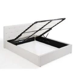 Lit Coffre BAHIA Simili Blanc 160x200 Sommier Inclus 11 Lit Coffre BAHIA Simili Blanc 160x200 Sommier Inclus -Mobilia Soldes lit coffre bahia 160x200 4