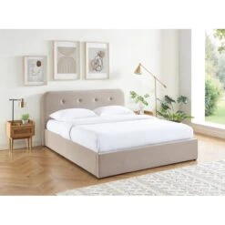 Lit Coffre KNUT Velours Beige Sable 140x190 Sommier Inclus 12 Lit Coffre KNUT Velours Beige Sable 140x190 Sommier Inclus -Mobilia Soldes lit coffre knut velours beige sable 140x190 sommier inclus 1