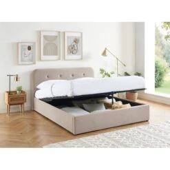 Lit Coffre KNUT Velours Beige Sable 140x190 Sommier Inclus 13 Lit Coffre KNUT Velours Beige Sable 140x190 Sommier Inclus -Mobilia Soldes lit coffre knut velours beige sable 140x190 sommier inclus 2