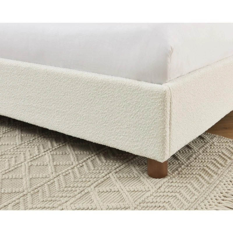 Lit Coffre KORALL Tissu Bouclette écru 140x190 Sommier Inclus 7 Lit Coffre KORALL Tissu Bouclette écru 140x190 Sommier Inclus – Image 5