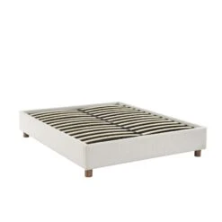 Lit Coffre KORALL Tissu Bouclette écru 140x190 Sommier Inclus 21 Lit Coffre KORALL Tissu Bouclette écru 140x190 Sommier Inclus -Mobilia Soldes lit coffre korall tissu bouclettes ecru 140x190 sommier inclus 8
