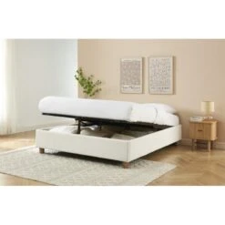 Lit Coffre KORALL Tissu Bouclette écru 160x200 Sommier Inclus 15 Lit Coffre KORALL Tissu Bouclette écru 160x200 Sommier Inclus -Mobilia Soldes lit coffre korall tissu bouclettes ecru 160x200 sommier 2