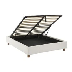 Lit Coffre KORALL Tissu Bouclette écru 160x200 Sommier Inclus 17 Lit Coffre KORALL Tissu Bouclette écru 160x200 Sommier Inclus -Mobilia Soldes lit coffre korall tissu bouclettes ecru 160x200 sommier 4