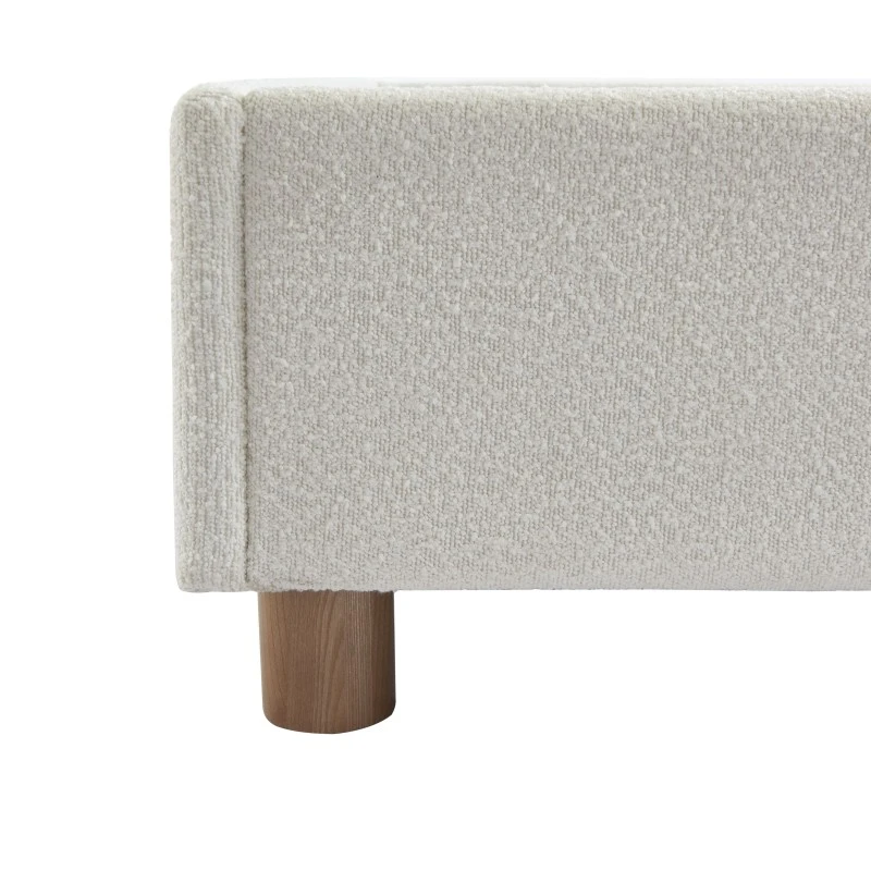 Lit Coffre KORALL Tissu Bouclette écru 160x200 Sommier Inclus 10 Lit Coffre KORALL Tissu Bouclette écru 160x200 Sommier Inclus – Image 8