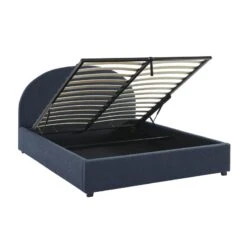Lit Coffre OLAF Tissu Bouclette Bleu Foncé 160x200 Sommier Inclus -Mobilia Soldes lit coffre olaf laine bouclee bleu fonce 160x200 sommier inclus 6