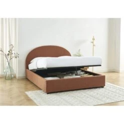 Lit Coffre OLAF Tissu Bouclette Terracotta 160x200 Sommier Inclus 15 Lit Coffre OLAF Tissu Bouclette Terracotta 160x200 Sommier Inclus -Mobilia Soldes lit coffre olaf laine bouclee terracotta 160x200 sommier inclus 2