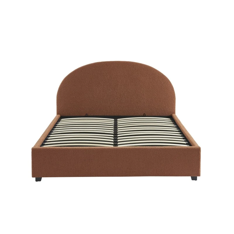 Lit Coffre OLAF Tissu Bouclette Terracotta 160x200 Sommier Inclus 12 Lit Coffre OLAF Tissu Bouclette Terracotta 160x200 Sommier Inclus – Image 10