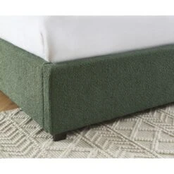 Lit Coffre OLAF Tissu Bouclette Vert Forêt 160x200 Sommier Inclus -Mobilia Soldes lit coffre olaf laine bouclee vert fonce 160x200 sommier inclus 4