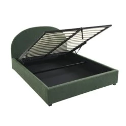 Lit Coffre OLAF Tissu Bouclette Vert Forêt 160x200 Sommier Inclus -Mobilia Soldes lit coffre olaf laine bouclee vert fonce 160x200 sommier inclus 7