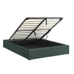 Lit Coffre SAKURA Velours Vert Forêt 160x200 Sommier Inclus -Mobilia Soldes lit coffre sakura velours vert foret 160x200 sommier inclus 3