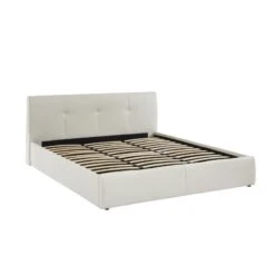 Lit Coffre SEGURO Simili Blanc 180x200 Sommier Inclus -Mobilia Soldes lit coffre seguro simili blanc 180x200 sommier inclus 4
